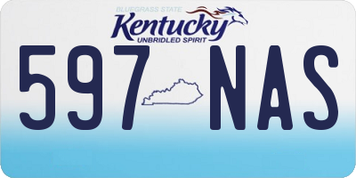 KY license plate 597NAS
