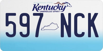 KY license plate 597NCK