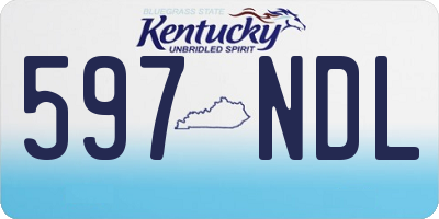 KY license plate 597NDL