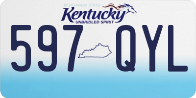 KY license plate 597QYL
