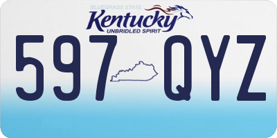KY license plate 597QYZ