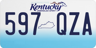 KY license plate 597QZA