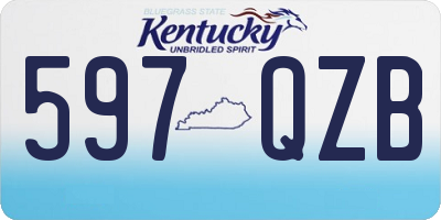 KY license plate 597QZB