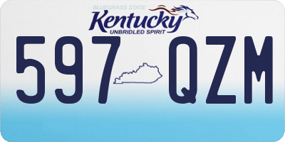 KY license plate 597QZM