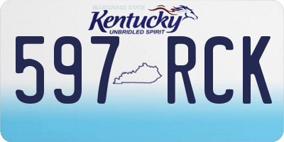 KY license plate 597RCK
