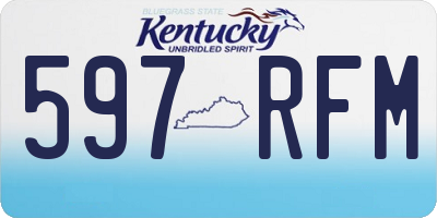 KY license plate 597RFM