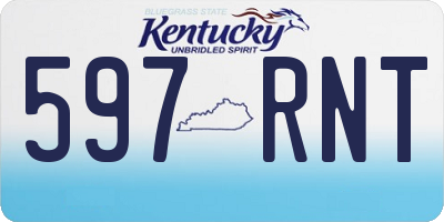 KY license plate 597RNT