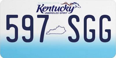 KY license plate 597SGG