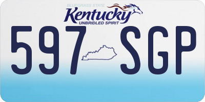 KY license plate 597SGP