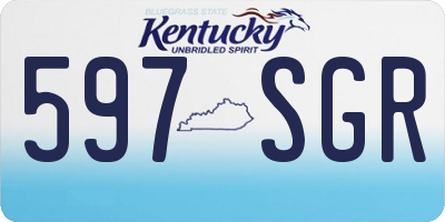 KY license plate 597SGR