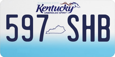 KY license plate 597SHB