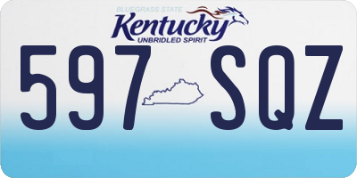 KY license plate 597SQZ