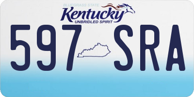 KY license plate 597SRA