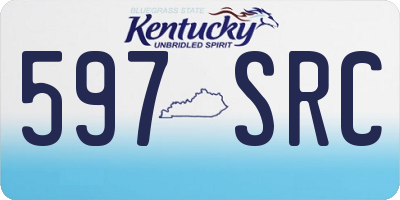 KY license plate 597SRC
