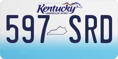 KY license plate 597SRD