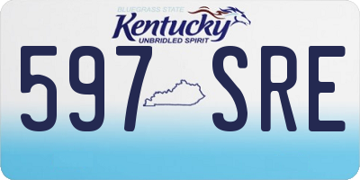 KY license plate 597SRE