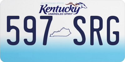 KY license plate 597SRG