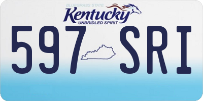 KY license plate 597SRI
