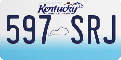 KY license plate 597SRJ