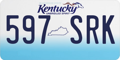 KY license plate 597SRK