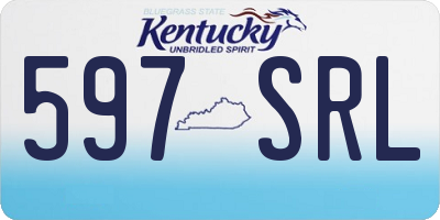 KY license plate 597SRL