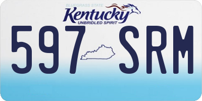 KY license plate 597SRM