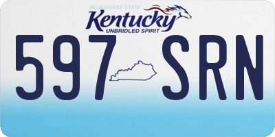 KY license plate 597SRN