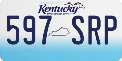 KY license plate 597SRP