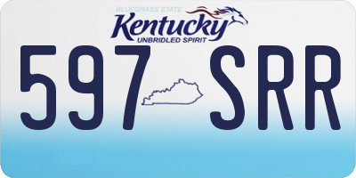 KY license plate 597SRR