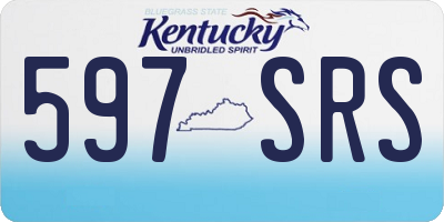 KY license plate 597SRS