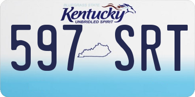 KY license plate 597SRT