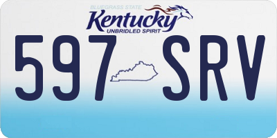 KY license plate 597SRV