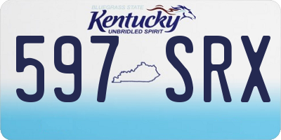 KY license plate 597SRX