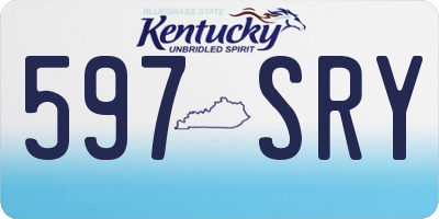 KY license plate 597SRY