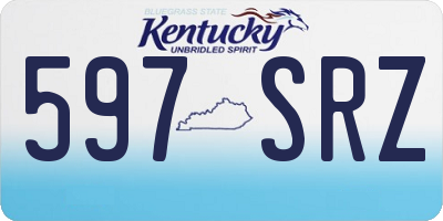 KY license plate 597SRZ