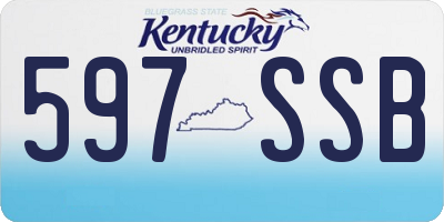 KY license plate 597SSB
