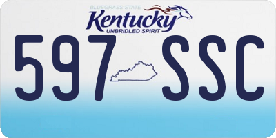 KY license plate 597SSC