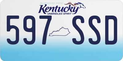 KY license plate 597SSD