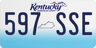 KY license plate 597SSE