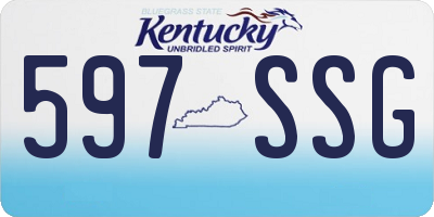 KY license plate 597SSG