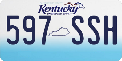 KY license plate 597SSH