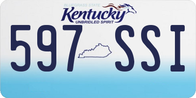 KY license plate 597SSI
