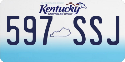 KY license plate 597SSJ
