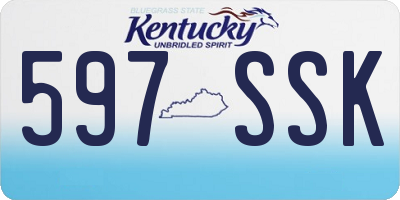 KY license plate 597SSK