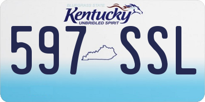 KY license plate 597SSL
