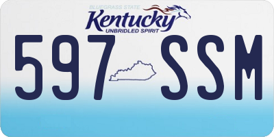 KY license plate 597SSM