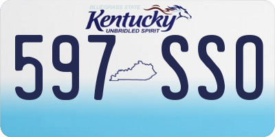 KY license plate 597SSO