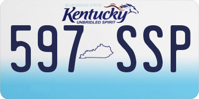 KY license plate 597SSP