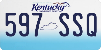 KY license plate 597SSQ