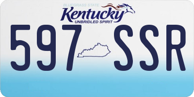 KY license plate 597SSR